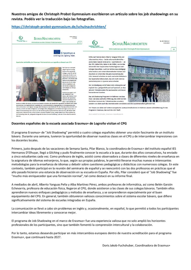 Job shadowings 2024-004